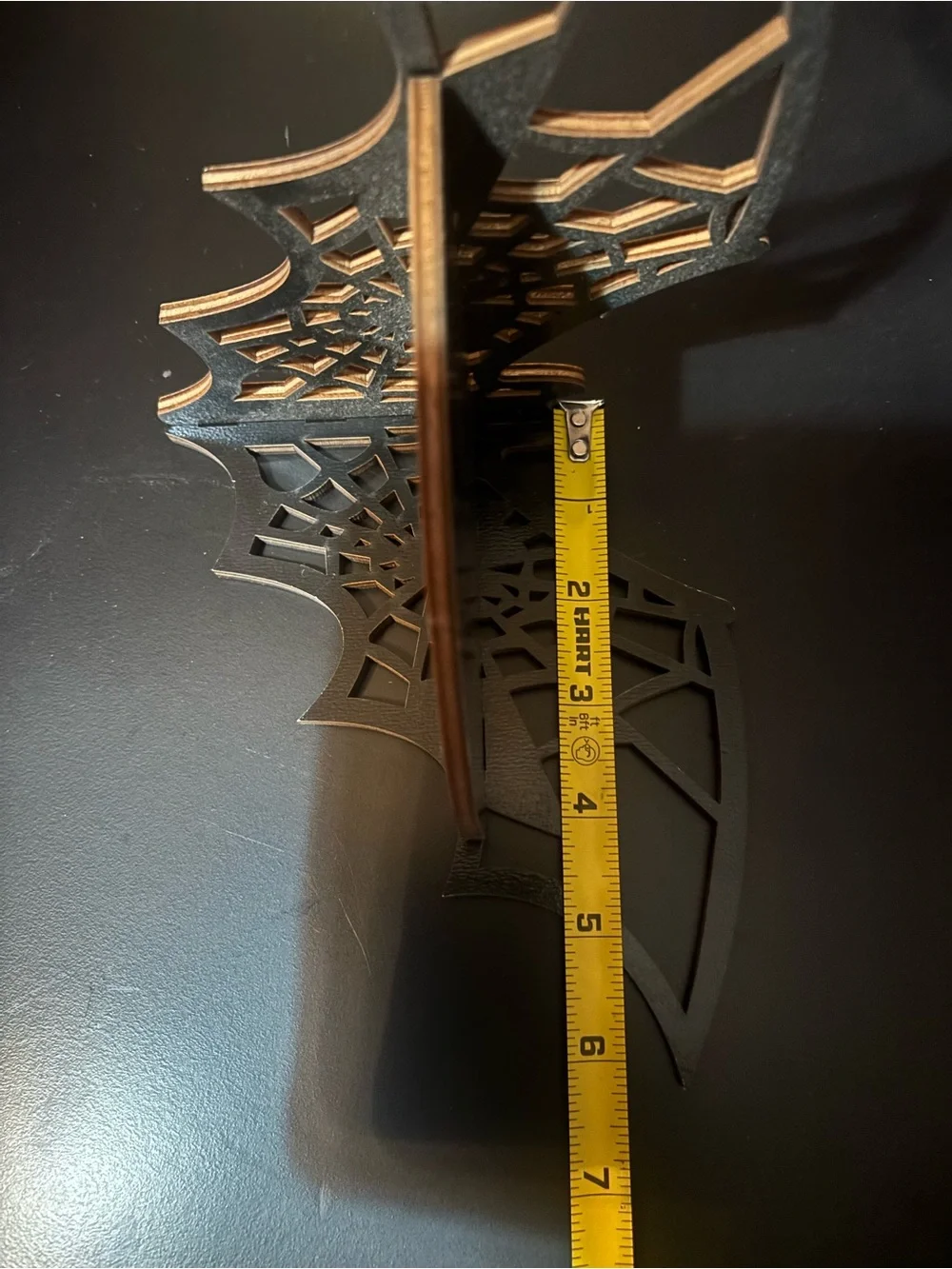 Small Bat-Shaped Decorative Wall Shelf in Black